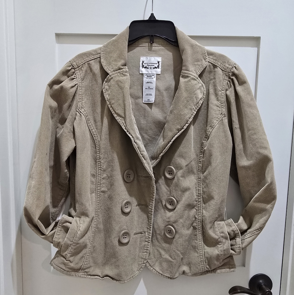 Levi's Tan Double-Breasted Blazer